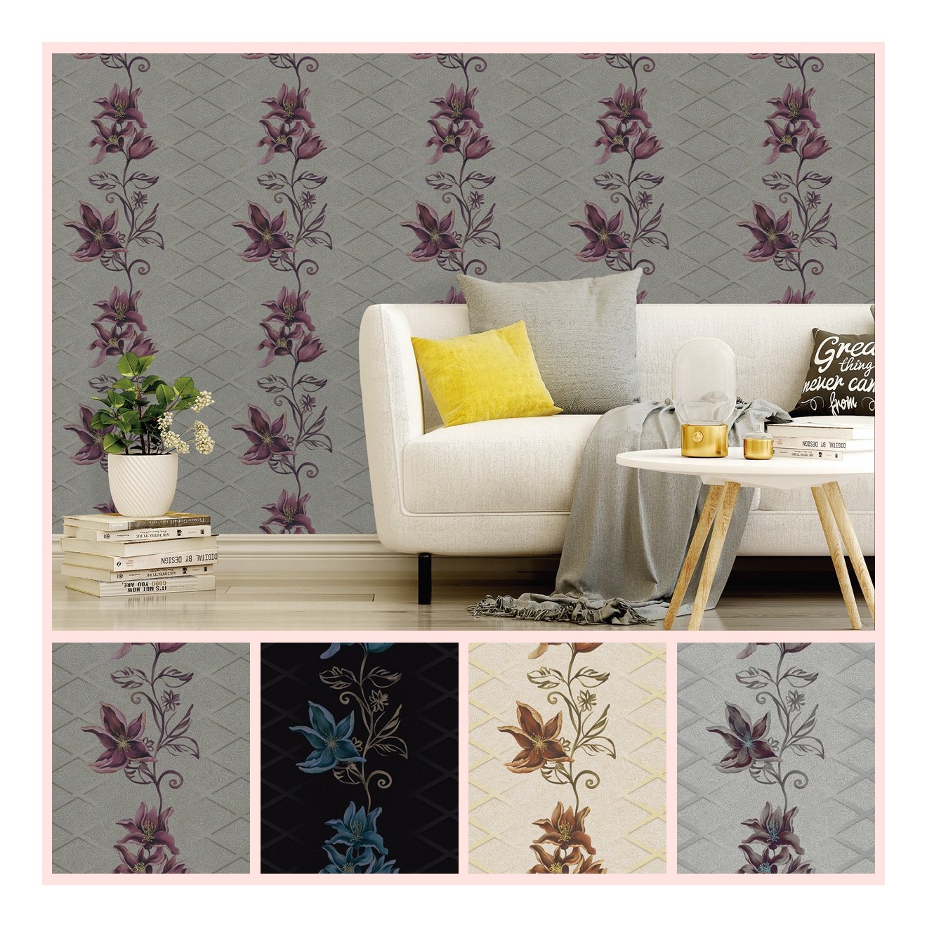 High quality wallpaper rolls cheap price 3d pvc wallpaper for decoration wall paper for walls