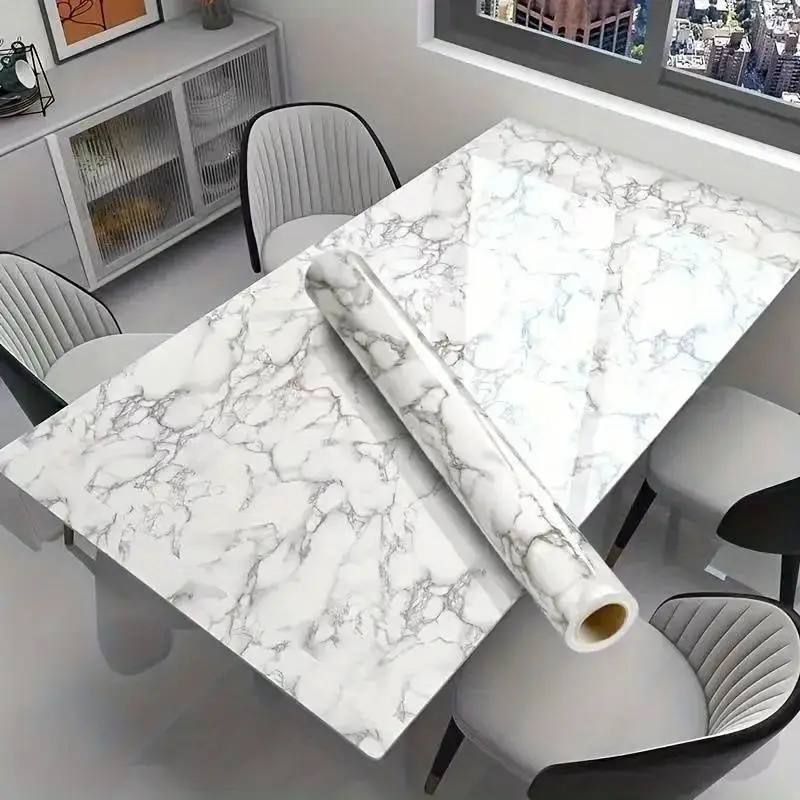 Self-Adhesive Marble Wallpaper Furniture Decorative Peel And Stick Marble Wall Sticker For Home Decor