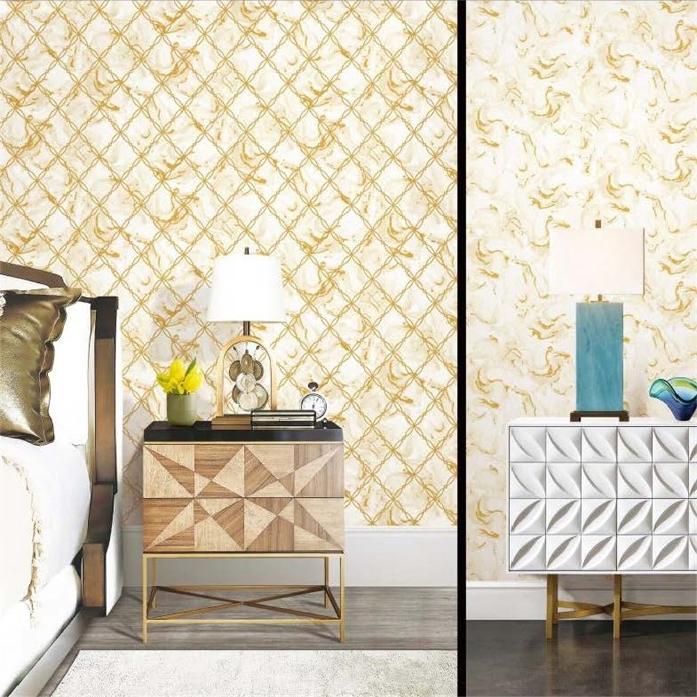 3d European style metal chain geometric wallpaper PVC vinyl self adhesive Paper Home Decoration Wall Paper