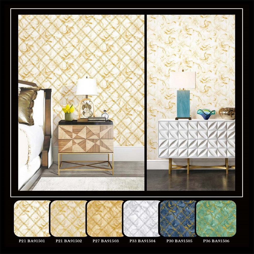 3d European style metal chain geometric wallpaper PVC vinyl self adhesive Paper Home Decoration Wall Paper