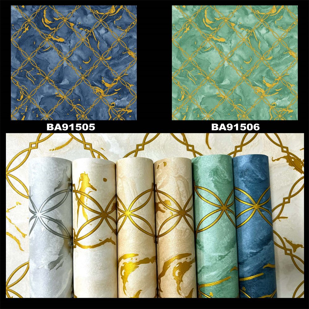 3d European style metal chain geometric wallpaper PVC vinyl self adhesive Paper Home Decoration Wall Paper