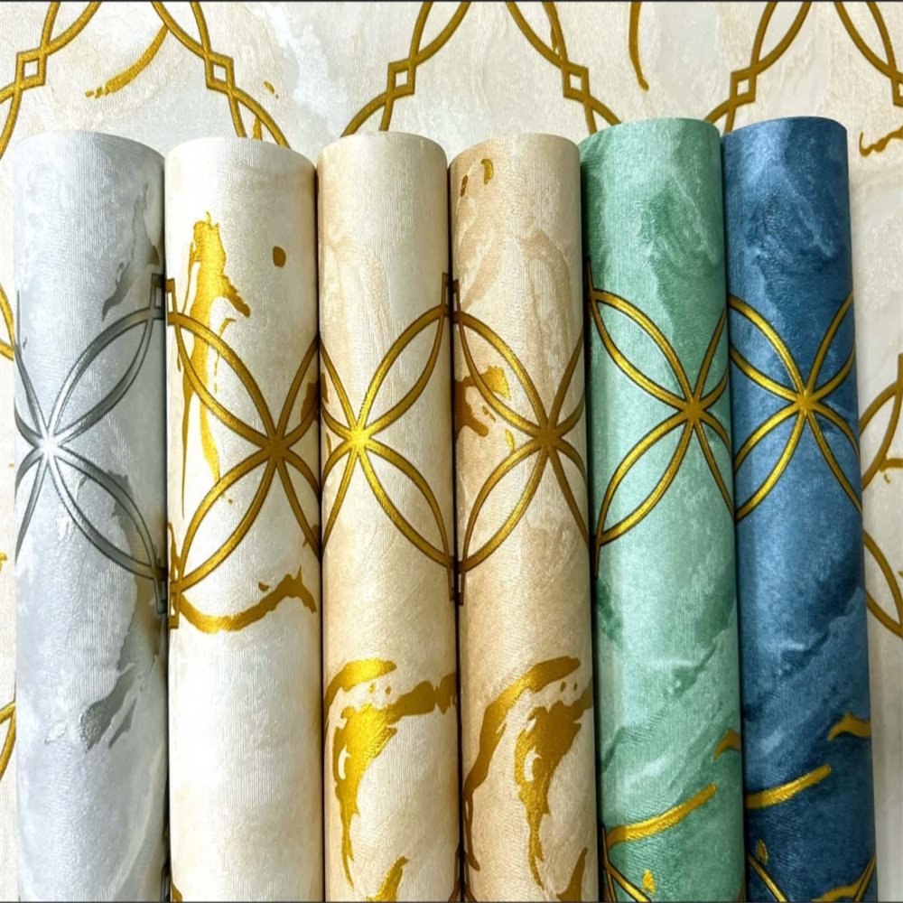 3d European style metal chain geometric wallpaper PVC vinyl self adhesive Paper Home Decoration Wall Paper