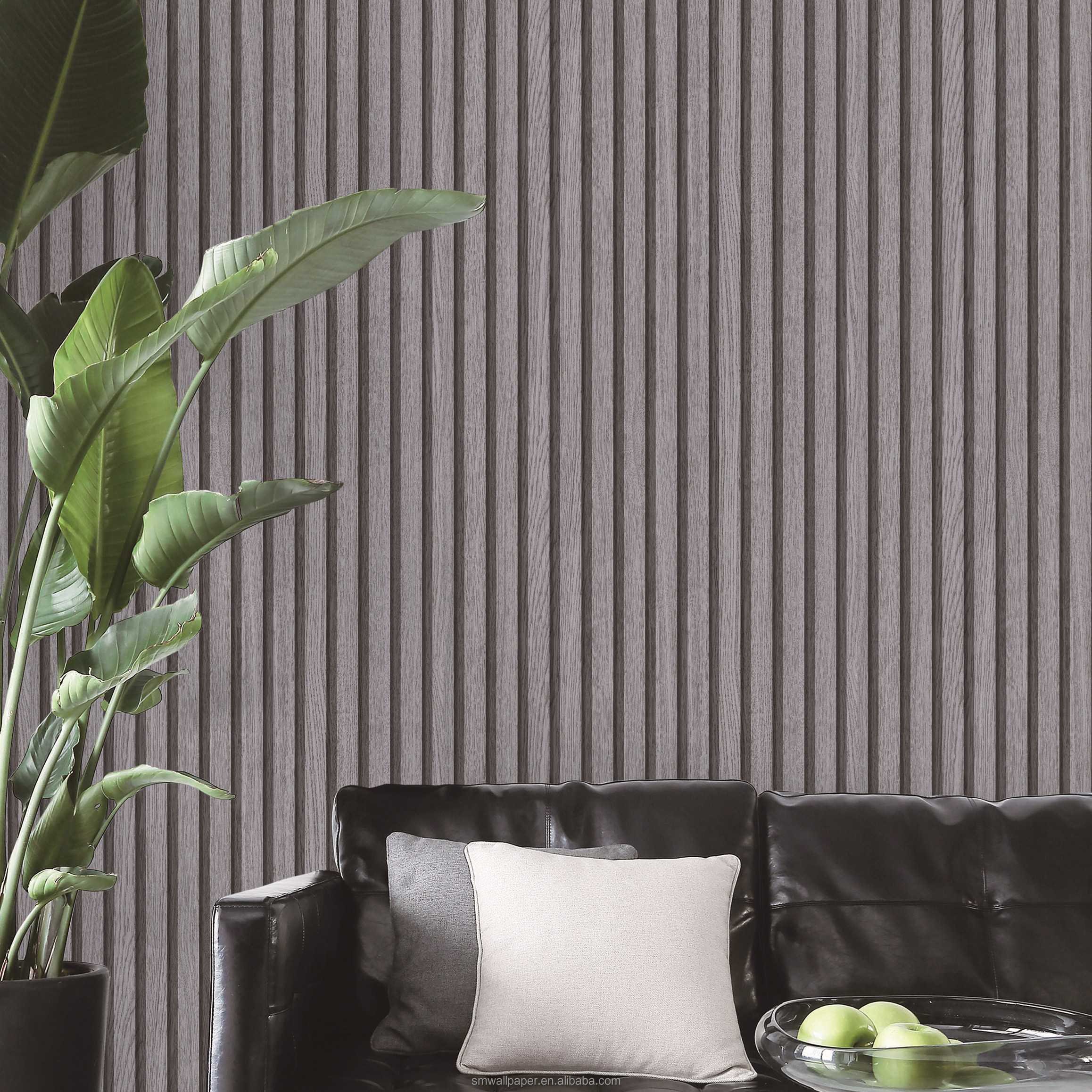 3D Wallpaper Rolls WPC Wall Interior Easy Install Wooden Wallpaper Wood grain wallpaper for Home Decoration