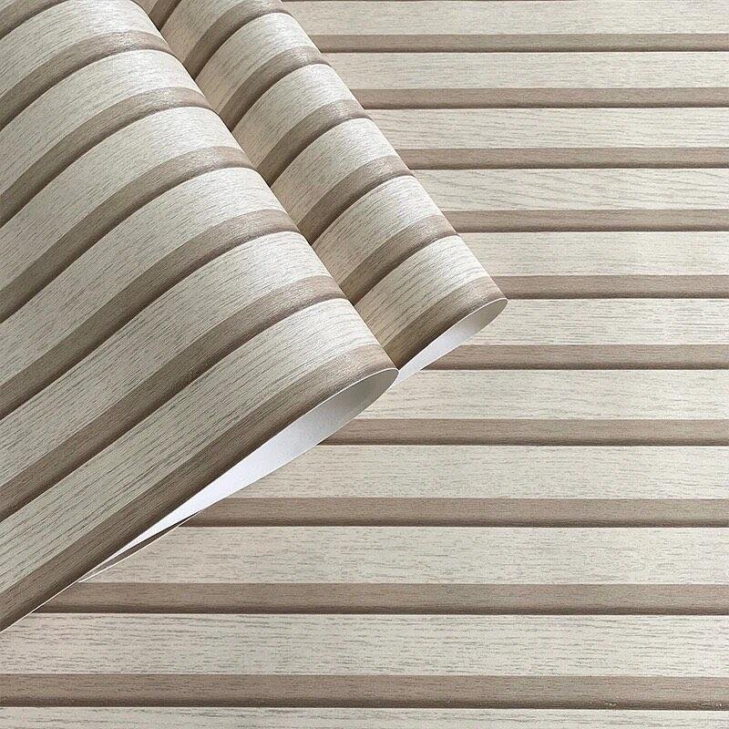 3D Wallpaper Rolls WPC Wall Interior Easy Install Wooden Wallpaper Wood grain wallpaper for Home Decoration