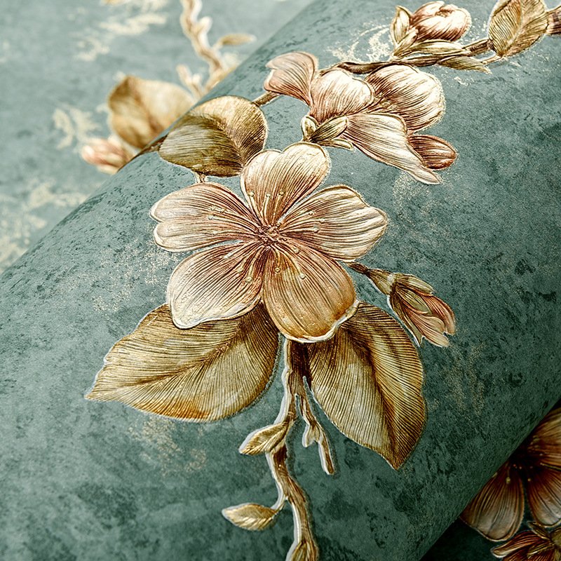 Factory Supply European Jacquard flower pattern Walls Roll Modern Self adhesive Wallpaper