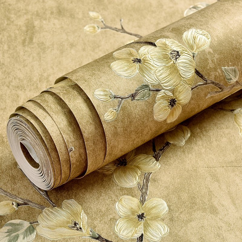 Factory Supply European Jacquard flower pattern Walls Roll Modern Self adhesive Wallpaper