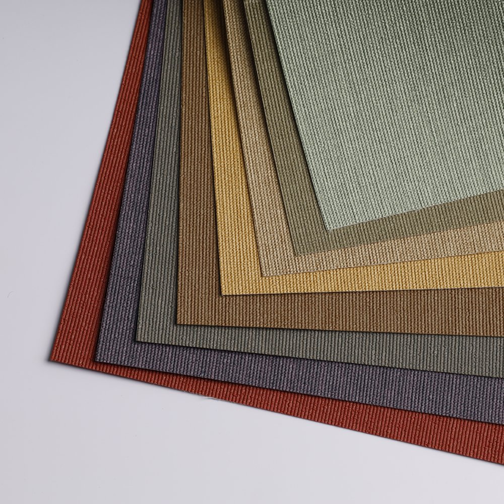 High Click High Quality Fireproof PVC Commercial Project interior design Woven Fabric Wallpaper Hotel Luxury Vinyl Wall Covering