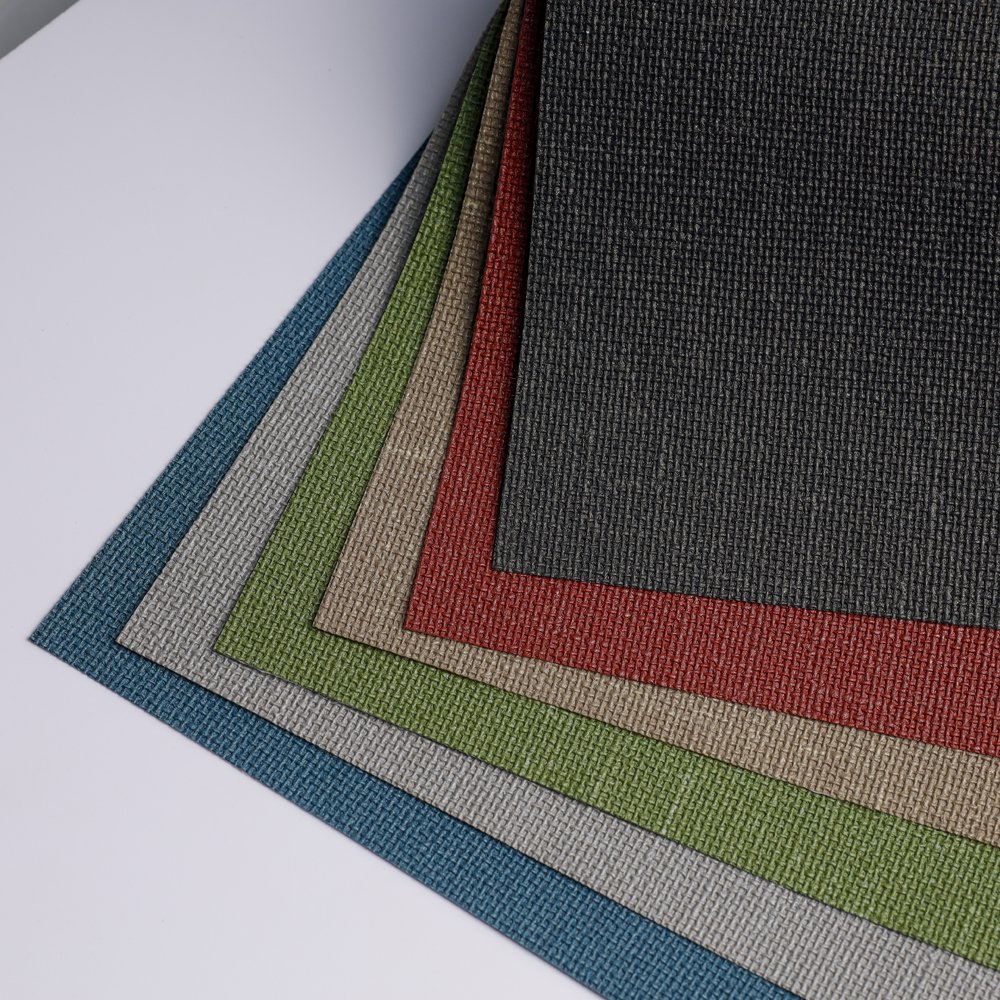 High Click High Quality Fireproof PVC Commercial Project interior design Woven Fabric Wallpaper Hotel Luxury Vinyl Wall Covering
