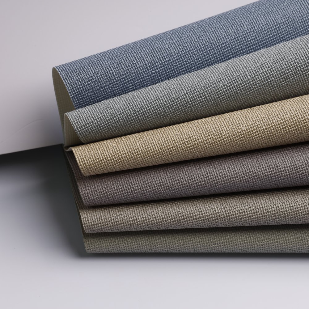 High Click High Quality Fireproof PVC Commercial Project interior design Woven Fabric Wallpaper Hotel Luxury Vinyl Wall Covering