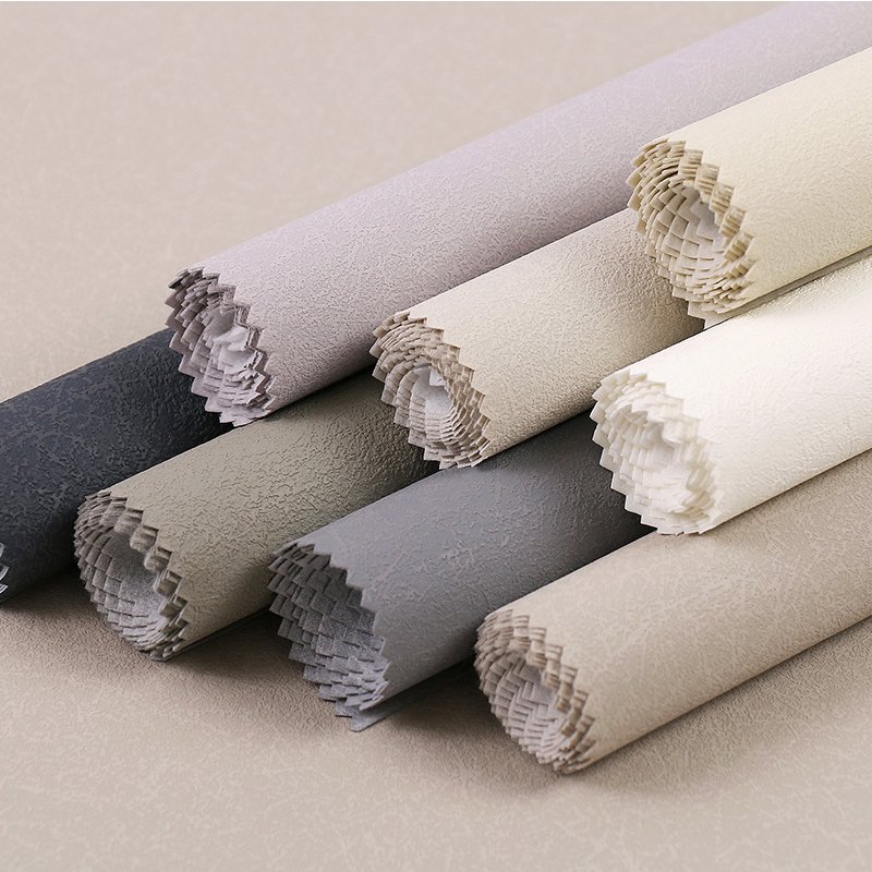 QUYANG European Style Modern Home Decor Self Adhesive Wall Cloth Living Room Bedroom Waterproof Embossed Pvc Wallpaper