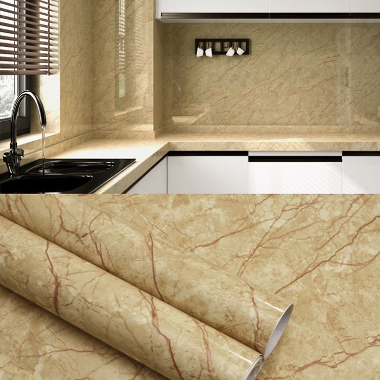 Removable Waterproof Self Adhesive Vinyl Wall Paepr Granite Marble Pvc Decor Wallpaper For Bathroom Kitchen Countertop Covers