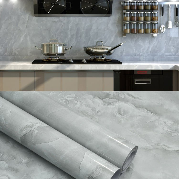 Removable Waterproof Self Adhesive Vinyl Wall Paepr Granite Marble Pvc Decor Wallpaper For Bathroom Kitchen Countertop Covers