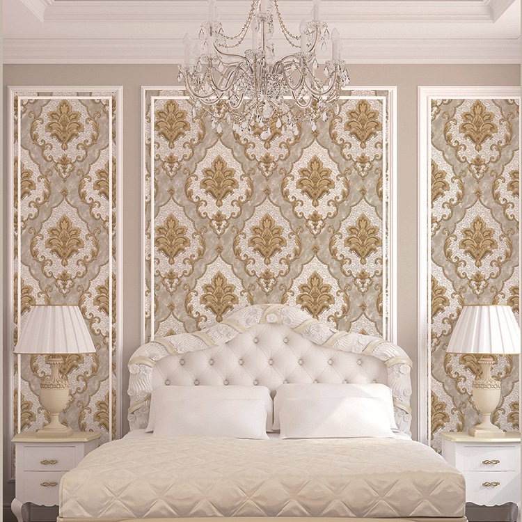 Classic Damask Design 106 cm Vinyl Wallpaper Decorative