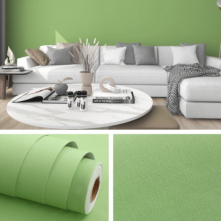 Pvc Self Adhesive Plain Color No Embossed Surface Wallpaper Vinyl Film For Wall Home Decoration Renovation