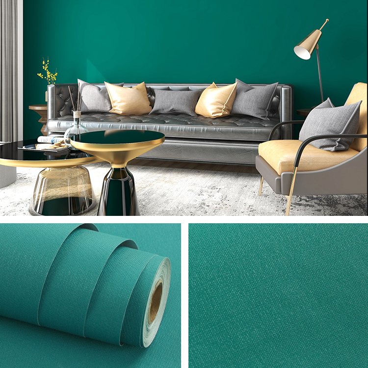 Pvc Self Adhesive Plain Color No Embossed Surface Wallpaper Vinyl Film For Wall Home Decoration Renovation