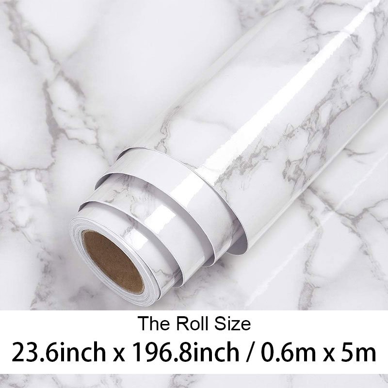 Removable 3D marble sticker self adhesive wall contact paper waterproof peel and stick countertop wallpaper roll for kitchen