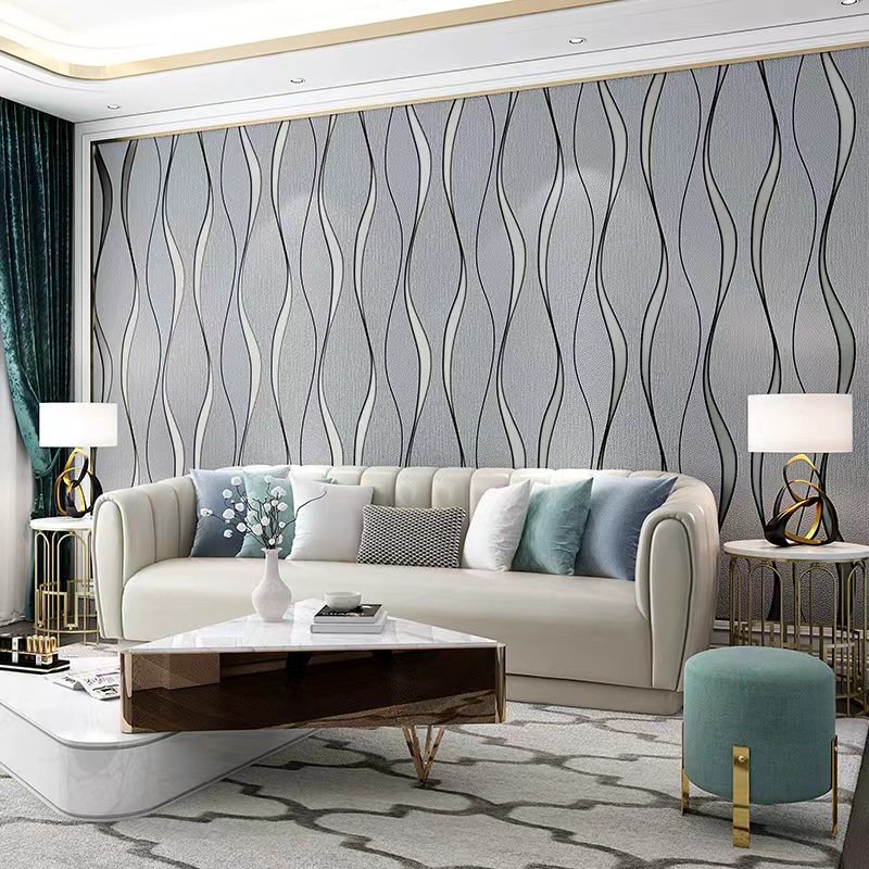 Irini Moisture-Proof Wallpaper Modern Designs non-woven Wall Paper For Living Room Bedroom Wall Decoration Self Adhesive