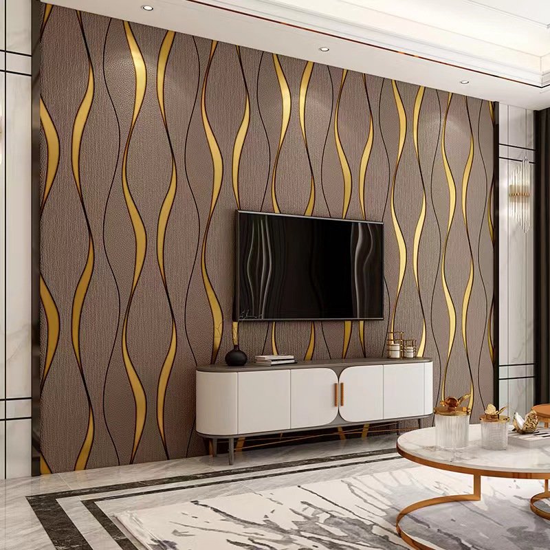 Irini Moisture-Proof Wallpaper Modern Designs non-woven Wall Paper For Living Room Bedroom Wall Decoration Self Adhesive