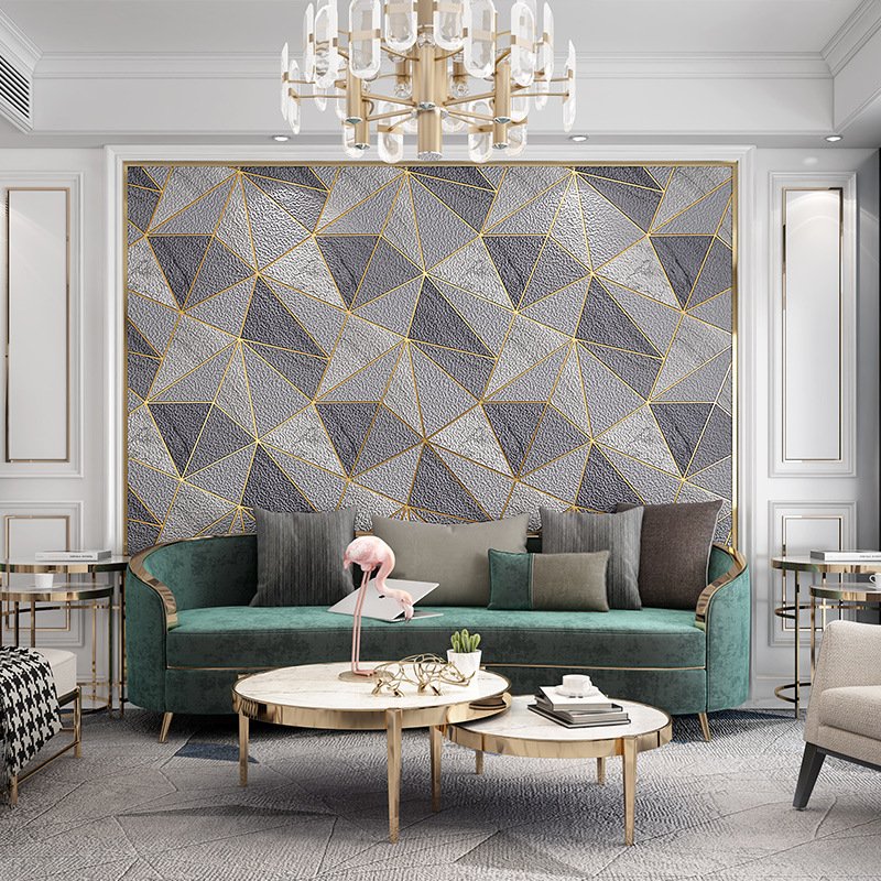Wholesale 3D Deerskin Velvet Wall Paper High Quality Non Woven Wallpaper Rolls For Wall Decor Living Room TV Background