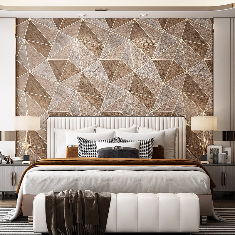 Wholesale 3D Deerskin Velvet Wall Paper High Quality Non Woven Wallpaper Rolls For Wall Decor Living Room TV Background