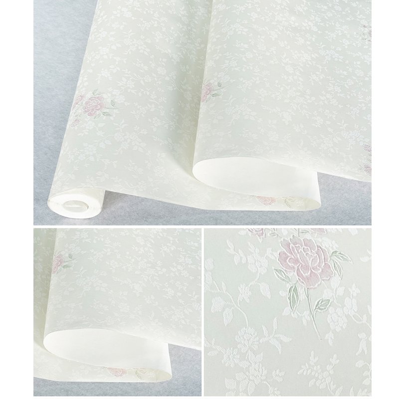Non woven wallpaper flower bedroom home decoration brushing water Self adhesive wallpaper