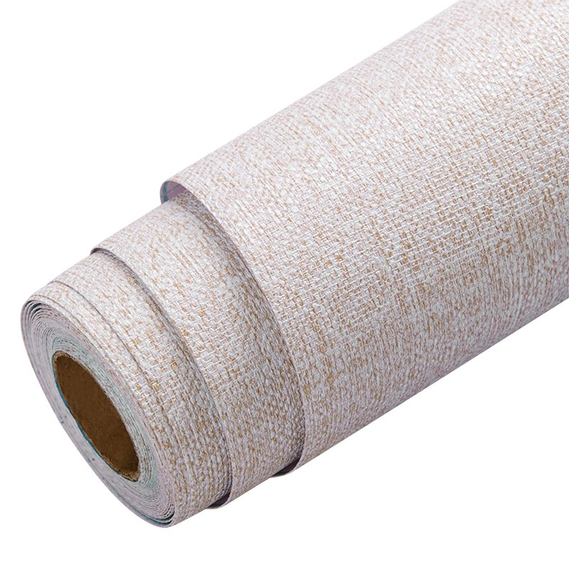 Bedroom Linen Wall Paper Embossed Print Self Adhesive Linen Textured Paper Roll