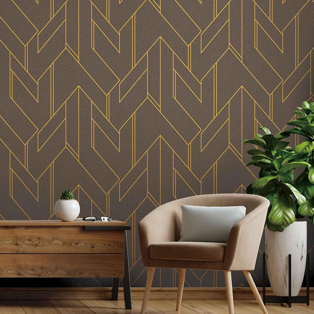Fashion Geometrical Design Wallpaper Vinyl Wall Paper Room Design