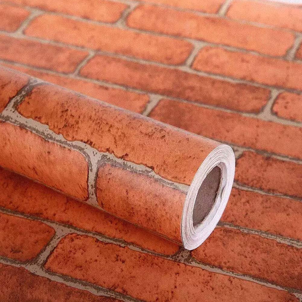 ORON DECO Factory Price Home Decoration Wall Paper Waterproof Vinyl 3D Living Room Stone Brick Self Adhesive Wallpaper