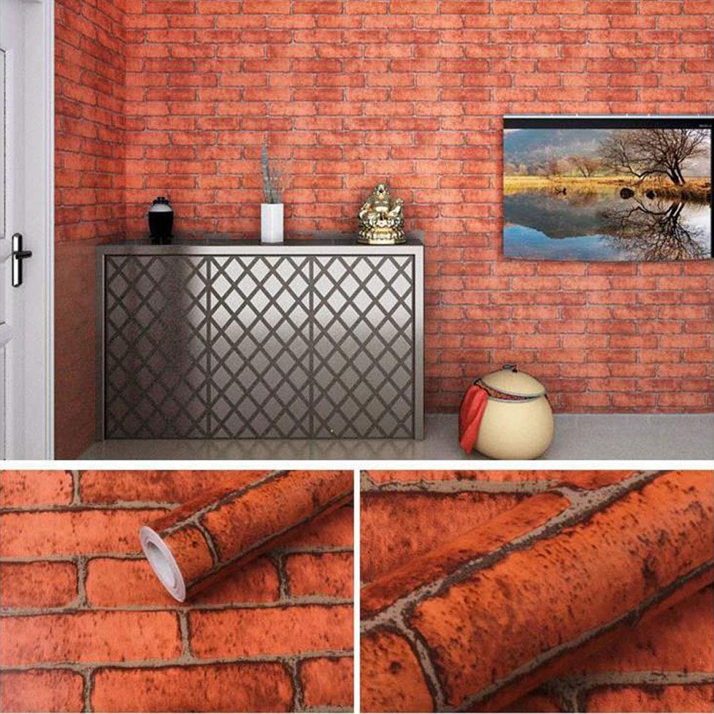 ORON DECO Factory Price Home Decoration Wall Paper Waterproof Vinyl 3D Living Room Stone Brick Self Adhesive Wallpaper