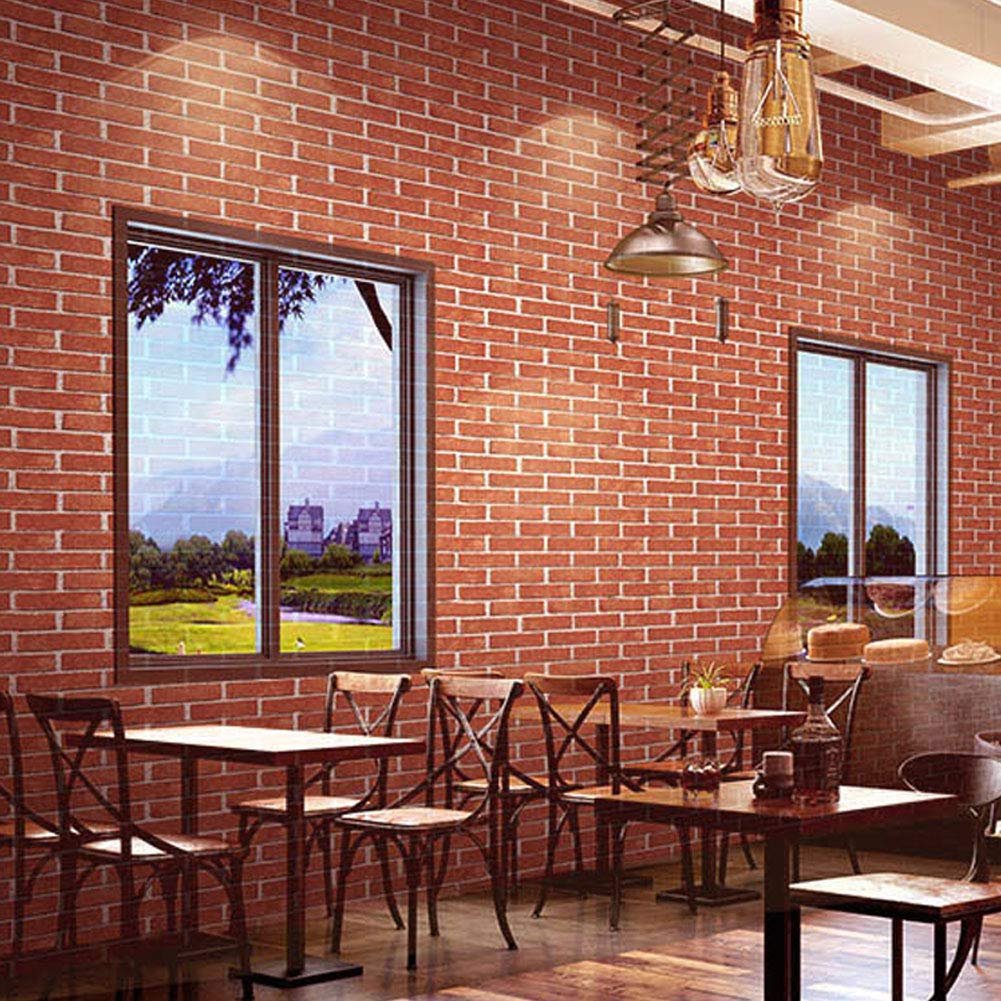 ORON DECO Factory Price Home Decoration Wall Paper Waterproof Vinyl 3D Living Room Stone Brick Self Adhesive Wallpaper