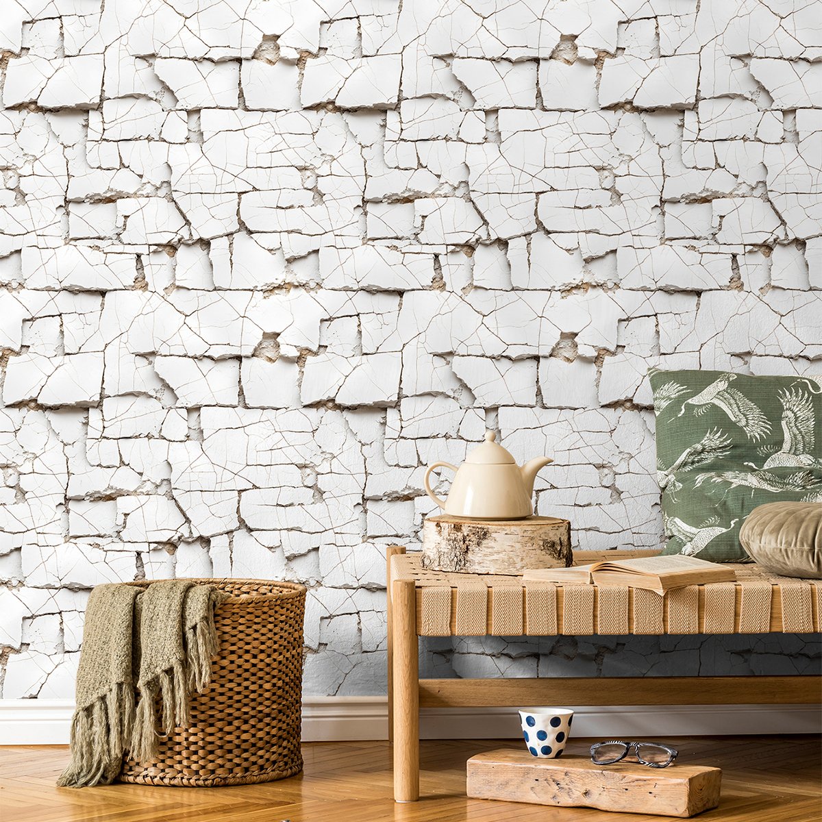 hot selling stone wall waterproof oil proof stickers cross-border Refurbished self-adhesive background wall wallpaper