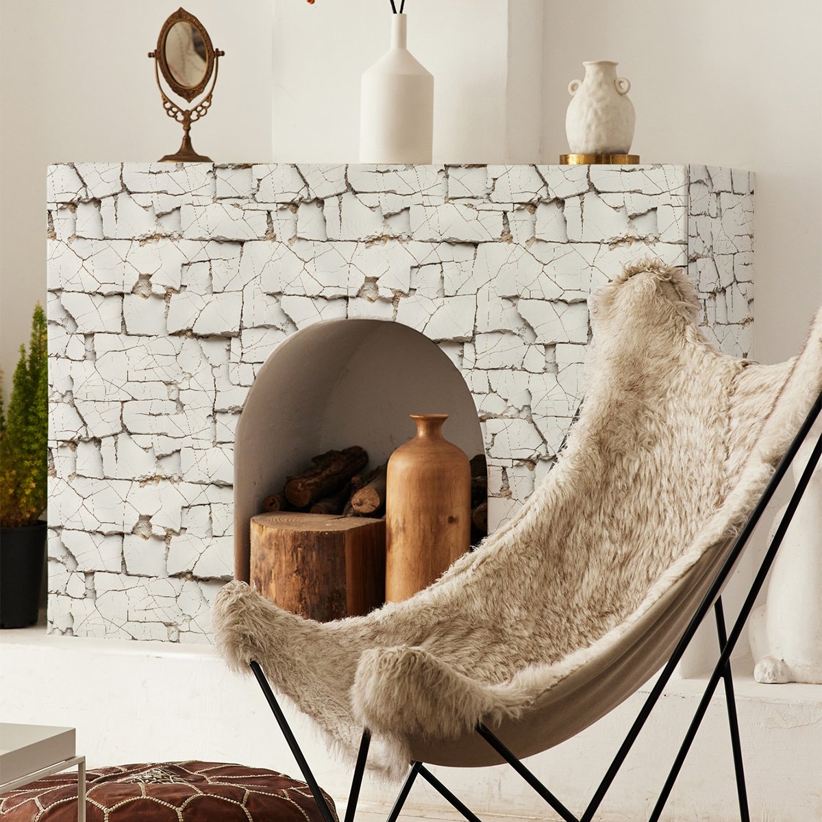 hot selling stone wall waterproof oil proof stickers cross-border Refurbished self-adhesive background wall wallpaper