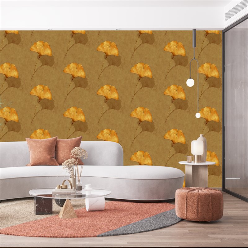 Wallpaper Leaves Peel And Stick Decorative Wallpaper Luxury Gold Wallpaper Environmental Protection