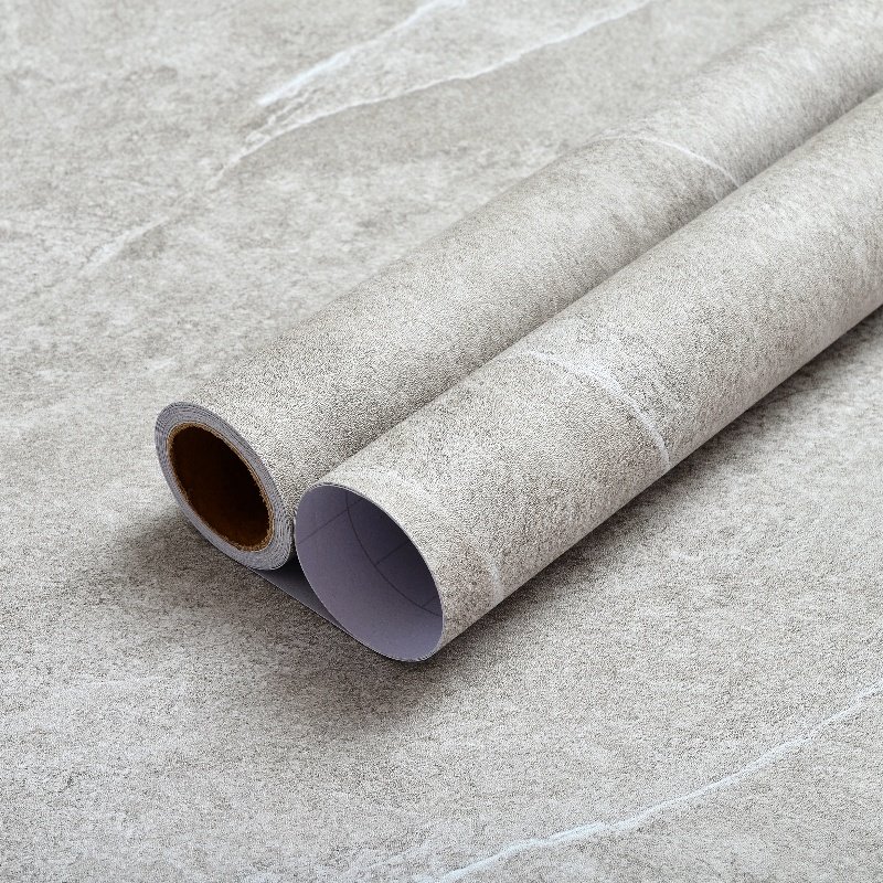 Nonslip Waterproof PVC Stick Wallpapers Commercial Flooring Roll Vinyl Wood Grain Flooring Trims/Wallpaper Peel Stick Design