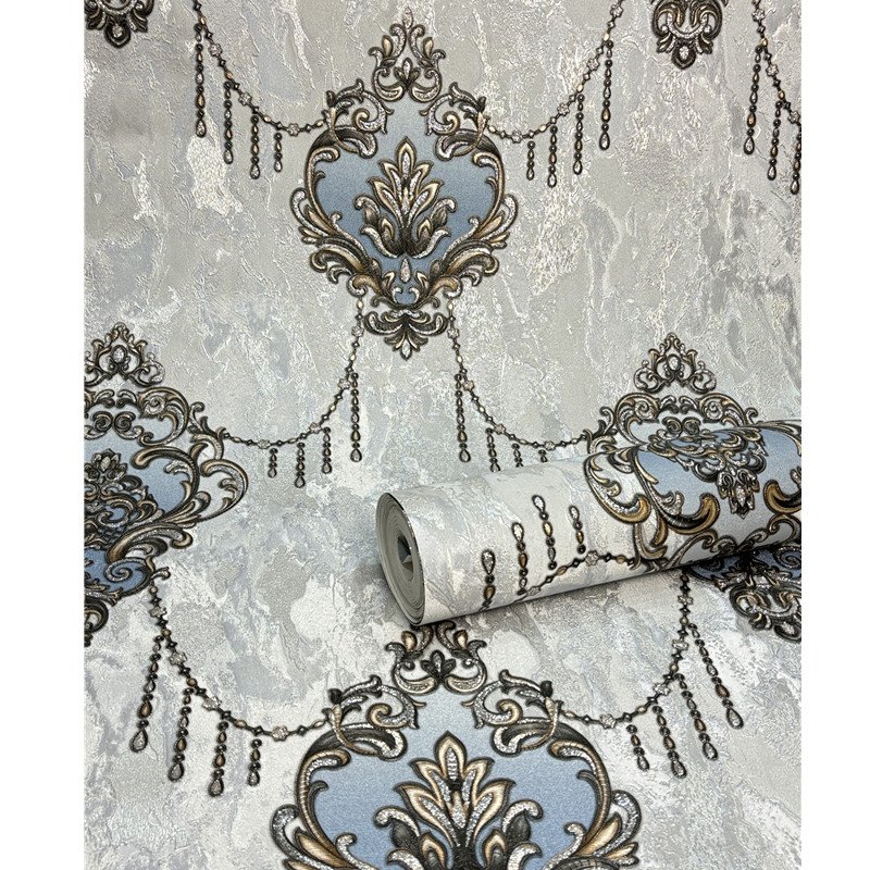 new 3D designs 1.06 meter PVC wallpaper Home Decor wallpaper rolls luxury textured Damask wallpaper