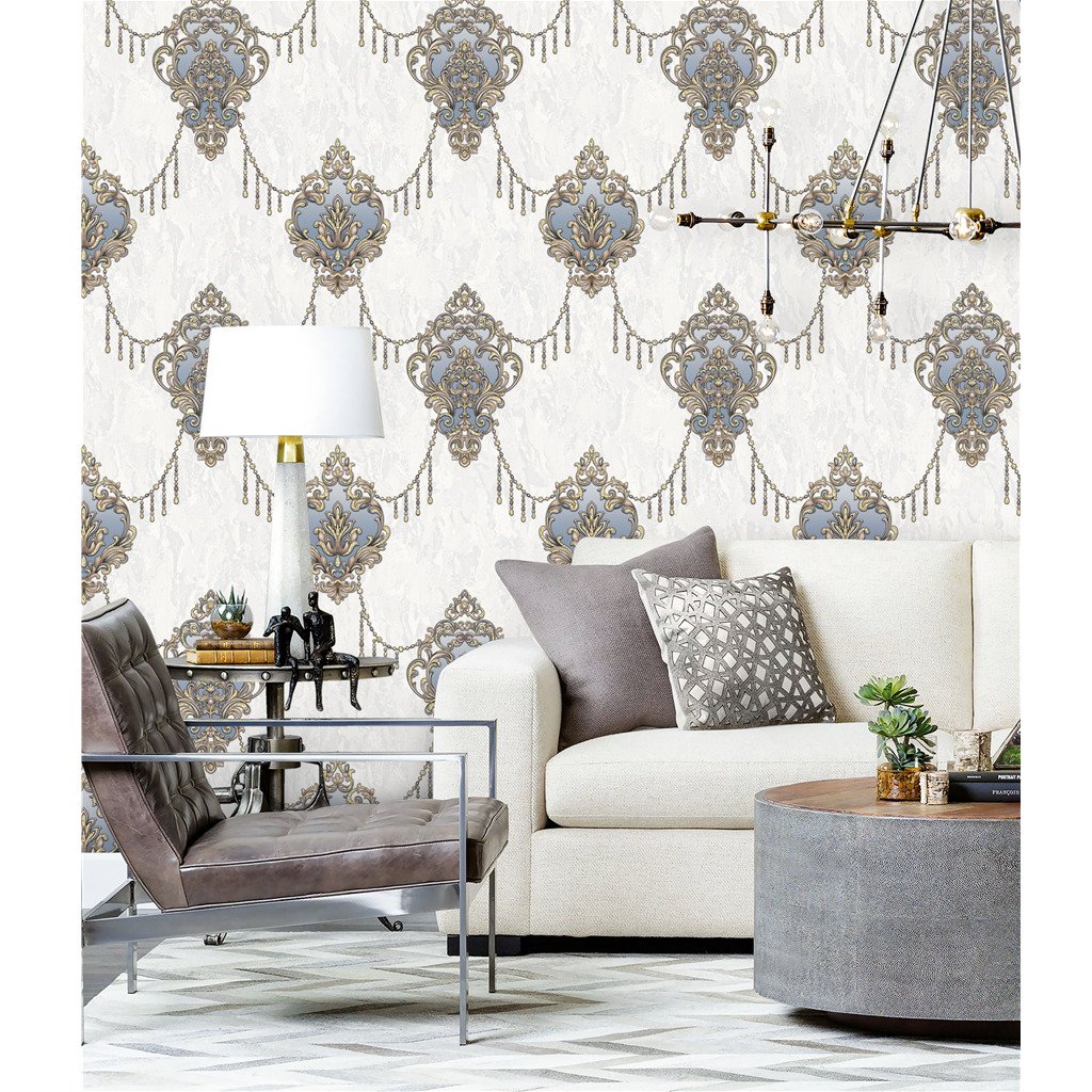 new 3D designs 1.06 meter PVC wallpaper Home Decor wallpaper rolls luxury textured Damask wallpaper