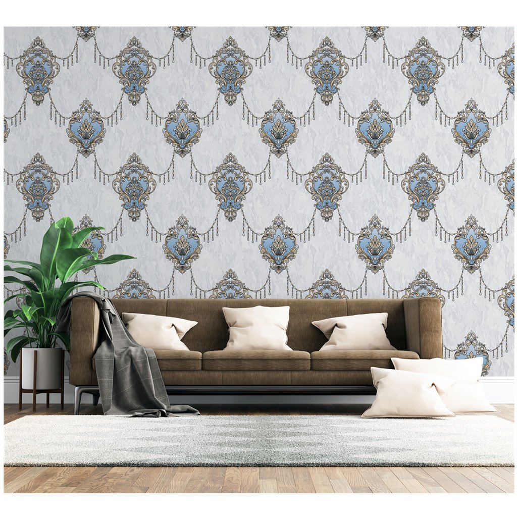 new 3D designs 1.06 meter PVC wallpaper Home Decor wallpaper rolls luxury textured Damask wallpaper