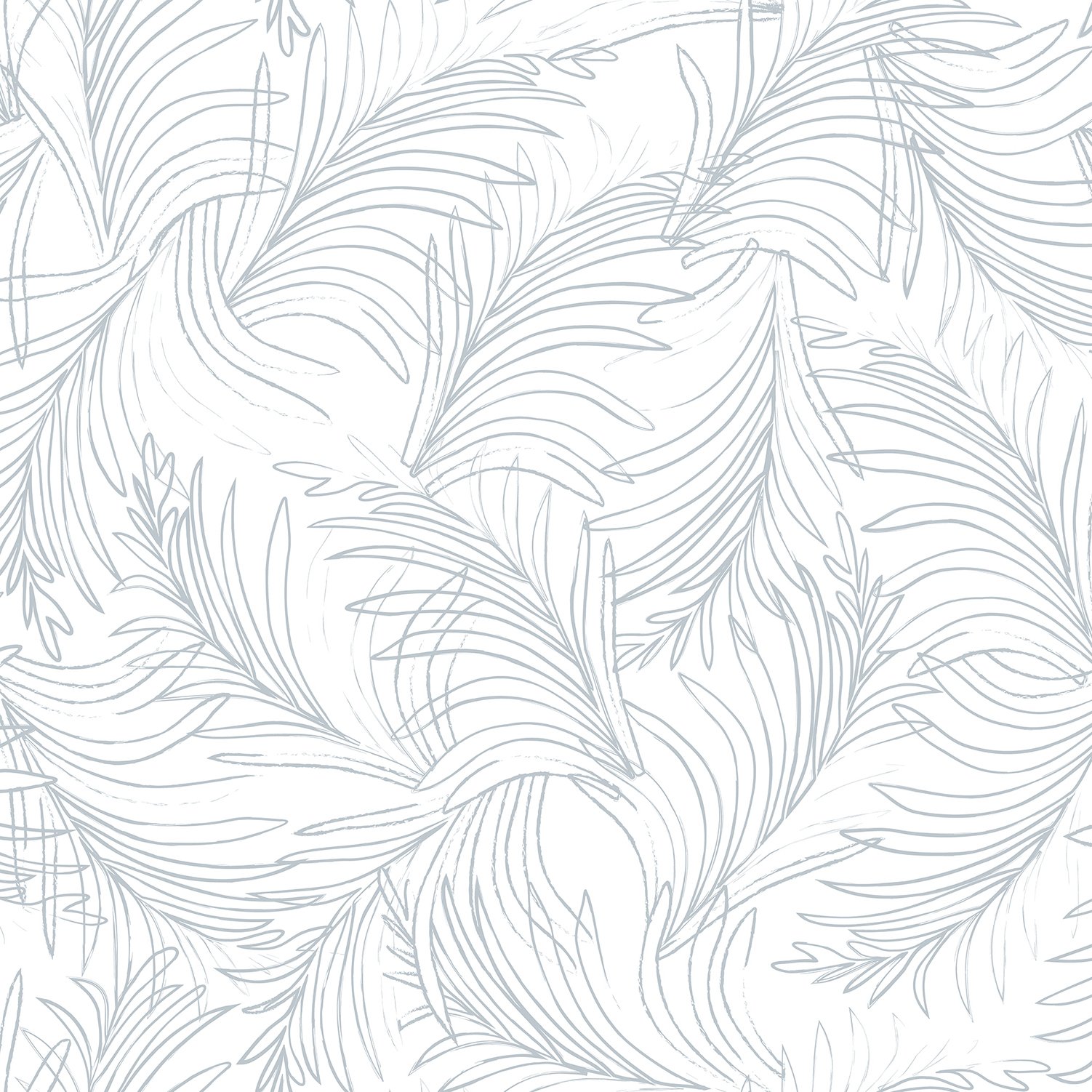 HIGH QUALITY MADE IN SPAIN MODERN WALLPAPER ROLL BATABASTA KAMI'S PALMS WHITE BLUE
