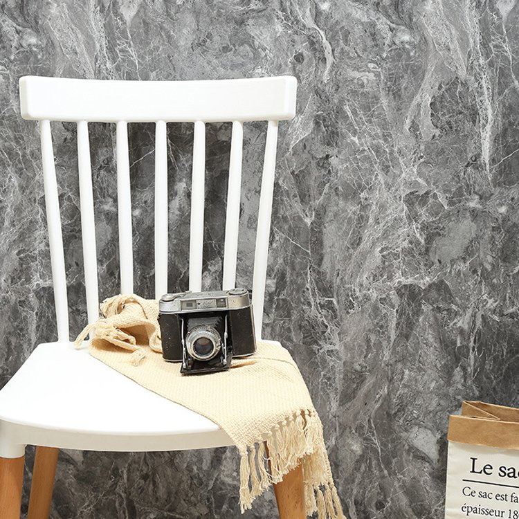 New Waterproof Glossy Marble Self Adhesive Vinyl Pvc Wallpaper Modern Gray Cement Peel And Stick Wallpaper 3D Home Decoration