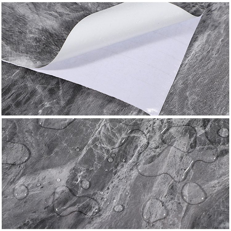 New Waterproof Glossy Marble Self Adhesive Vinyl Pvc Wallpaper Modern Gray Cement Peel And Stick Wallpaper 3D Home Decoration