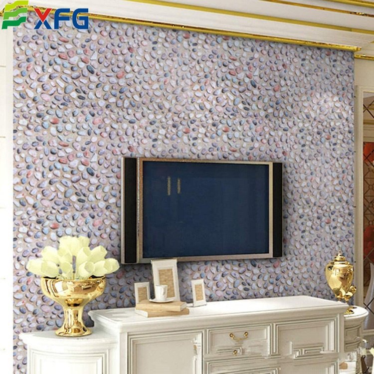 Peel and stick vinyl stone wall contact paper removable pvc adhesive wallpaper rolls for kids' bedroom living room deco