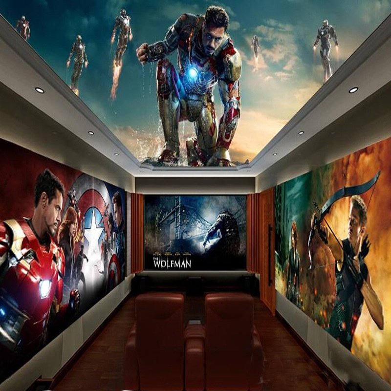 3D Marvel Avengers theme wallpaper Hulk Bar Restaurant wallpaper Internet cafe gym mural