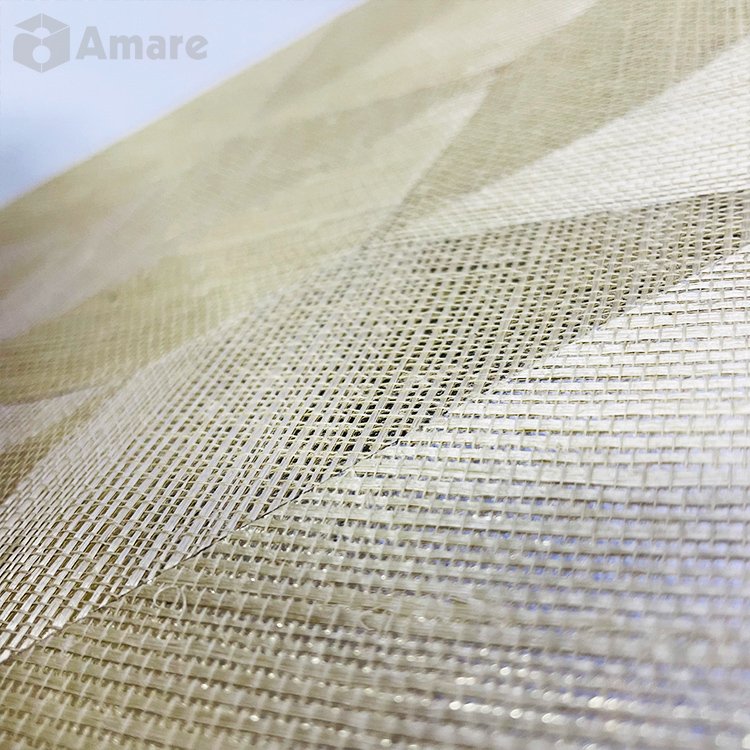 Home And Hotel Inner Wall Decor Wallcoating Nature Grasscloth Weave 3D Sisal Fibre Collage Wallpaper Roll