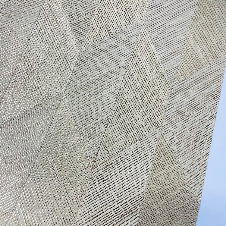 Home And Hotel Inner Wall Decor Wallcoating Nature Grasscloth Weave 3D Sisal Fibre Collage Wallpaper Roll