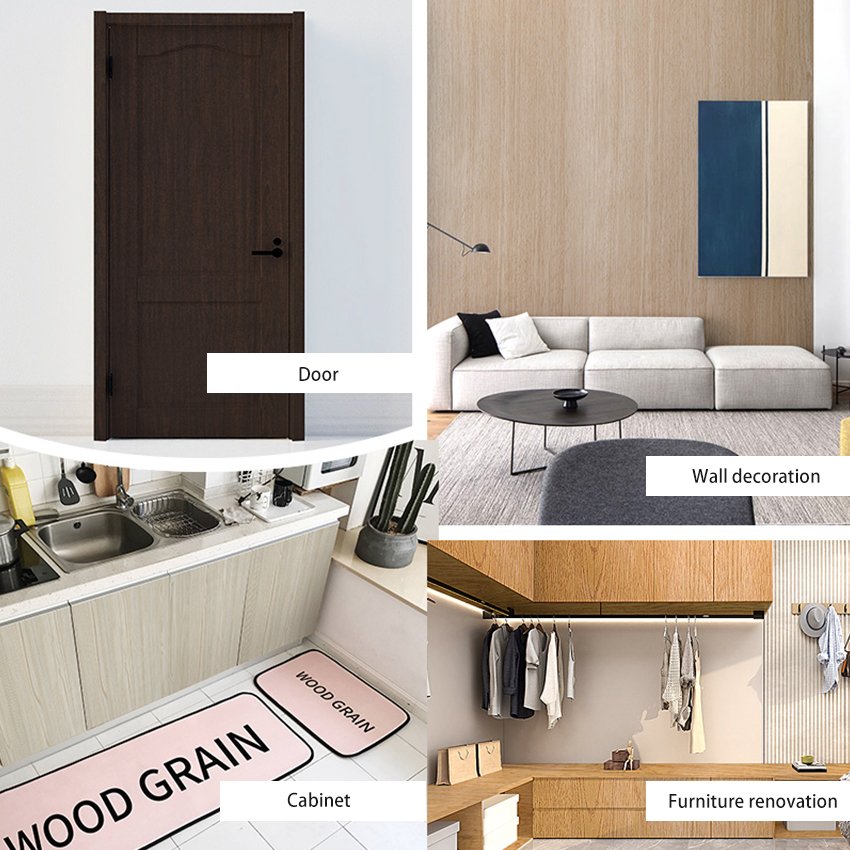 Classic Natural Wood Texture Wallpaper Home Decoration Pvc Vinyl Self Adhesive Peel And Stick Wallpaper Roll For Doors Furniture