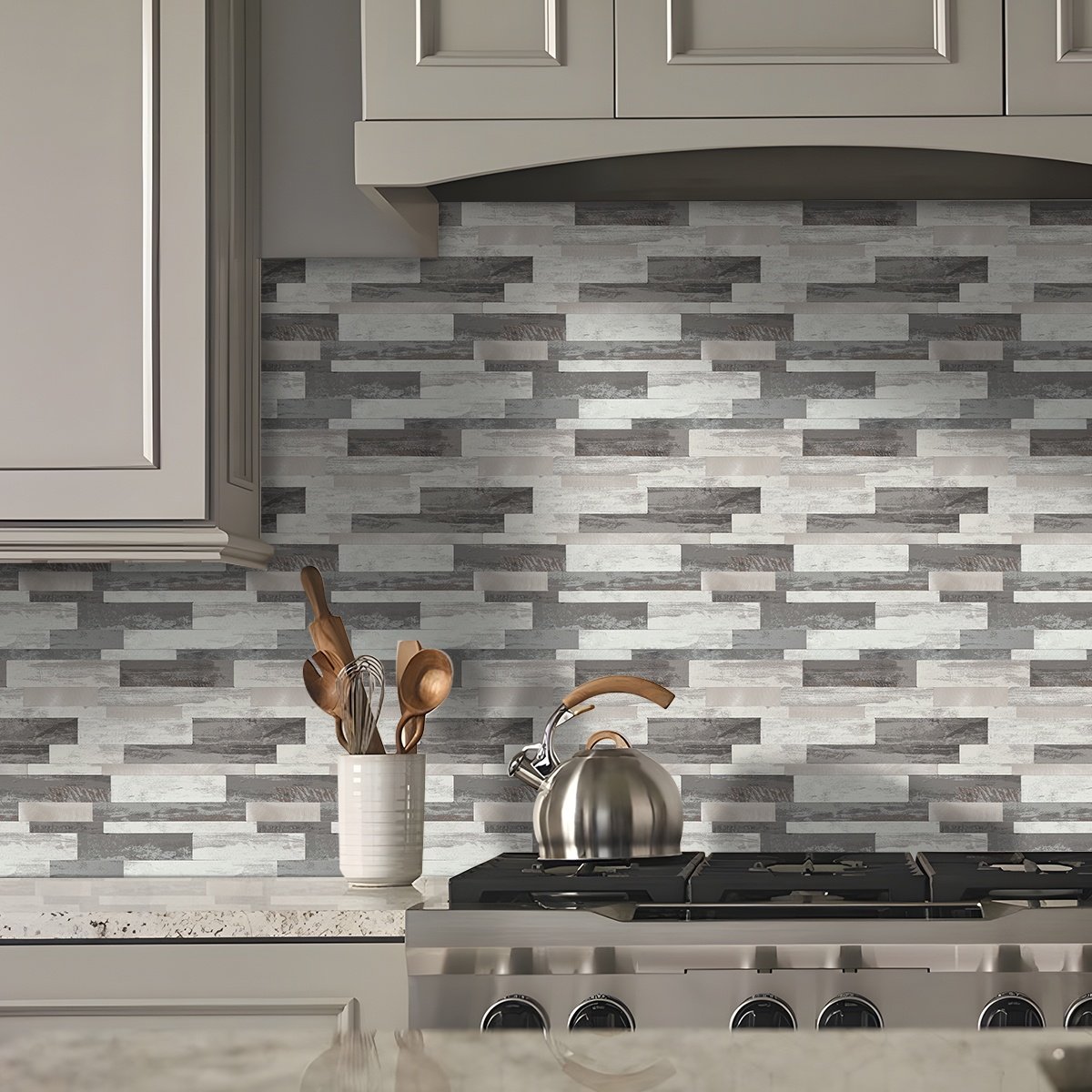 Factory Supply Modern 3D Brick 4mm PVC Self-Adhesive Wallpaper Waterproof Stone Wall Peel and Stick Tiles for Home&Bedroom