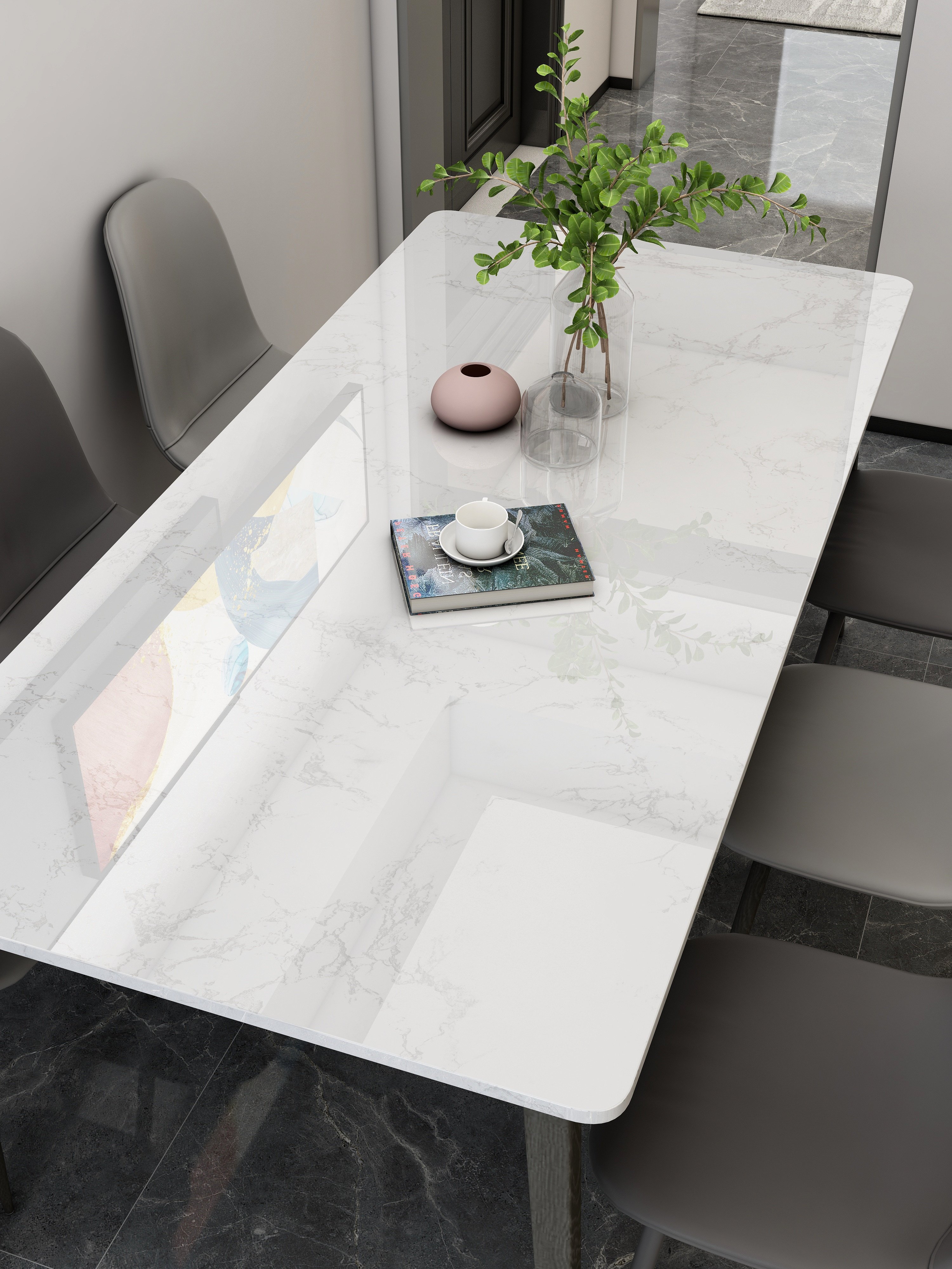 Self adhesive Alternative Marble Wallpaper interior decor wall paper roll for Bathroom Wall Decor Waterproof and Easy to Install