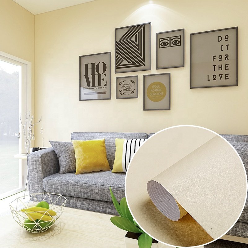 Removable wallpaper Home decor wall stickers wall paper plain embossed wallpaper solid textured wallpaper
