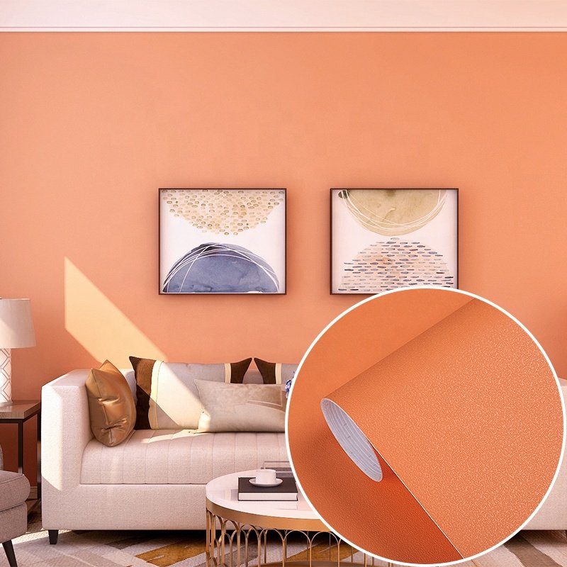 Removable wallpaper Home decor wall stickers wall paper plain embossed wallpaper solid textured wallpaper