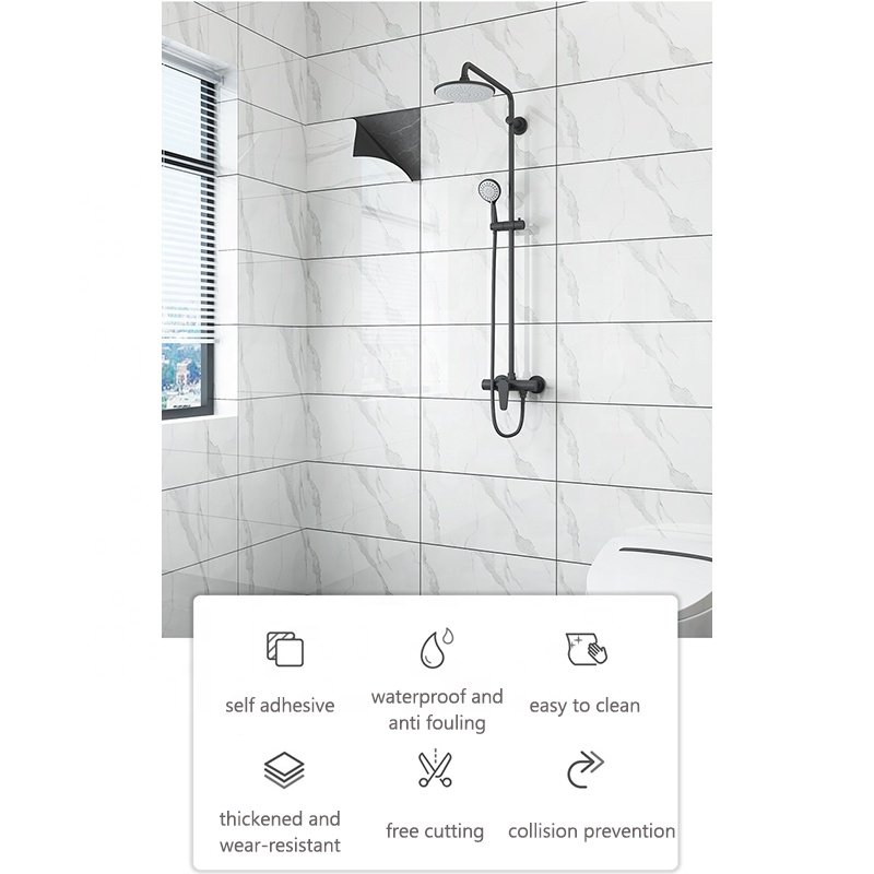 wall panel 3d Wallpaper sticker xpe stereoscopic wall wallpaper foam wallpanel bathroom self adhesive marble wallpaper 30 * 60cm
